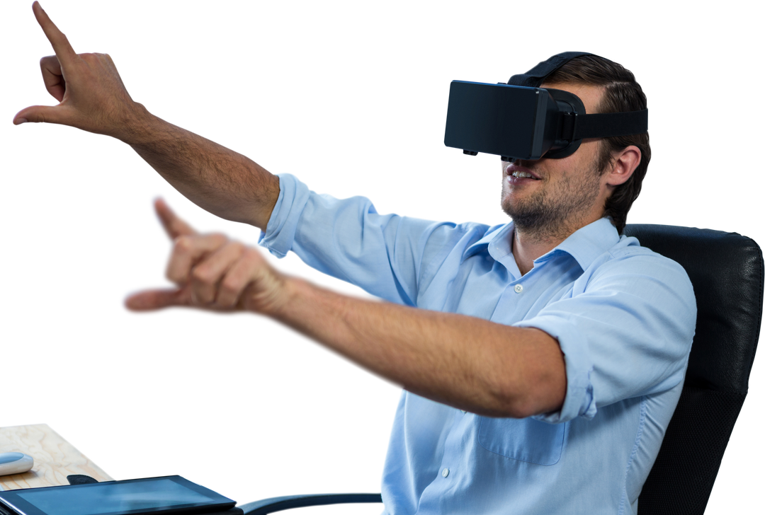 Transparent VR Experience Busy Lifestyle Mixed Reality - Download Free Stock Images Pikwizard.com