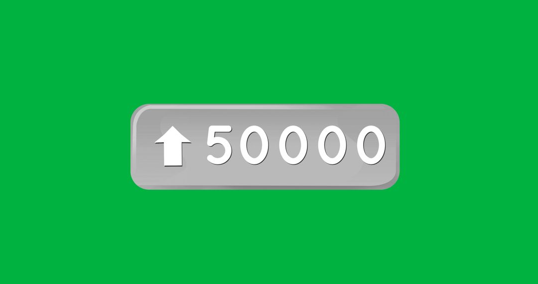 Digitally Generated 50000 Arrow on Green Background