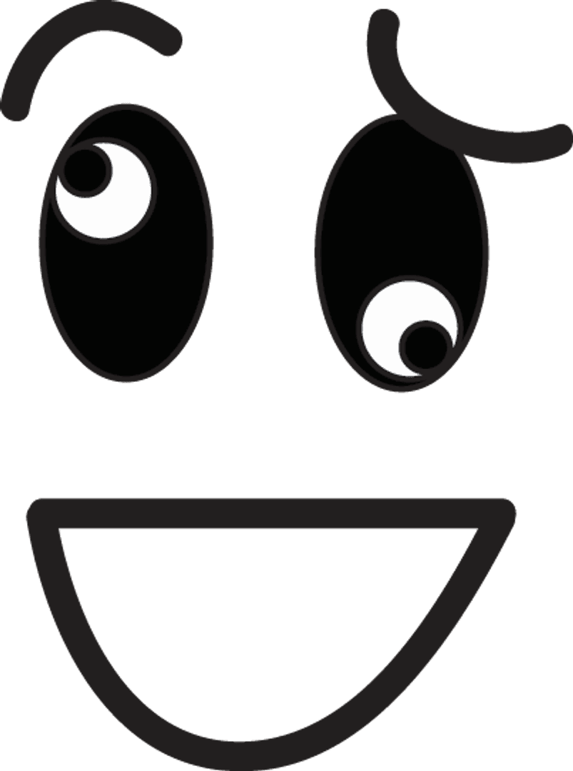 Transparent Jovial Smiley Face Vector Illustration