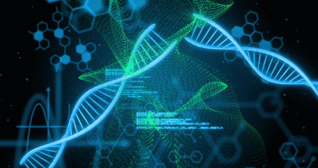 DNA Strands and Molecular Structures for Genetic Research
