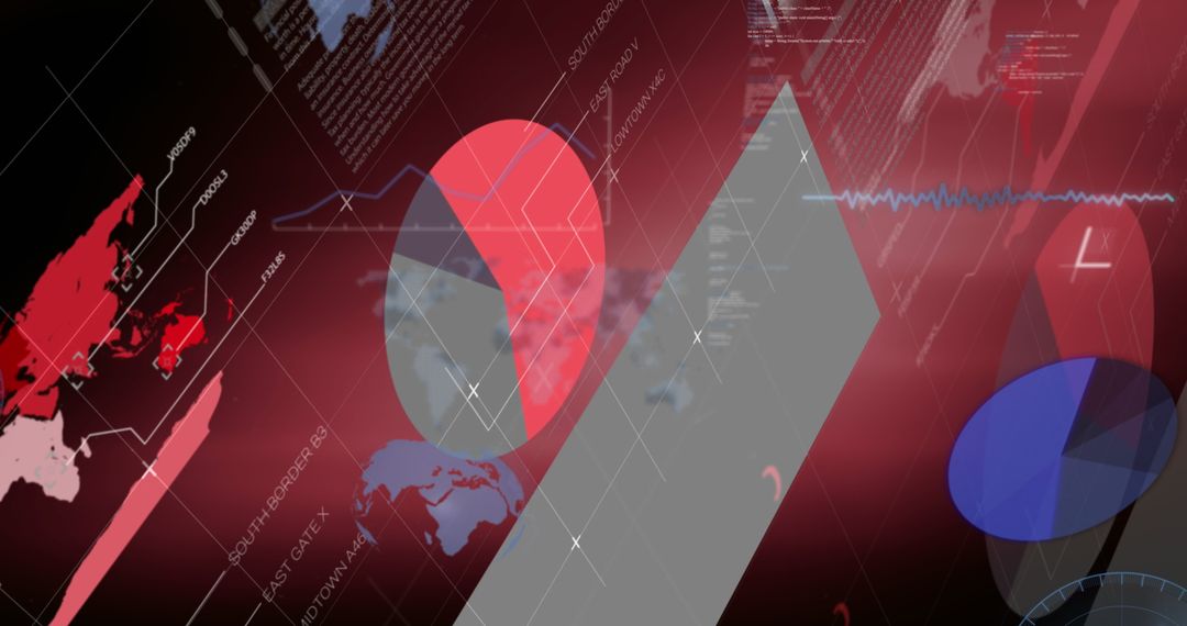 Digital Data Interface with Futuristic Charts