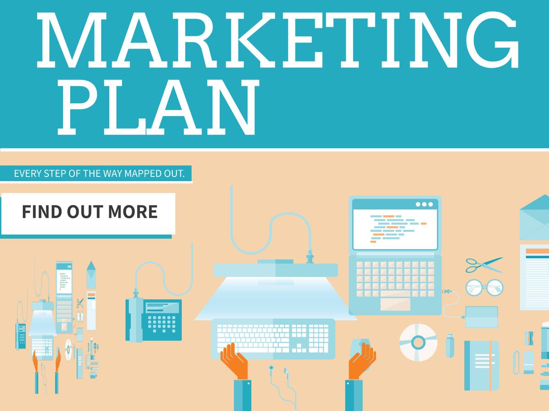 Strategic Marketing Plan Workspace with Digital Tools
