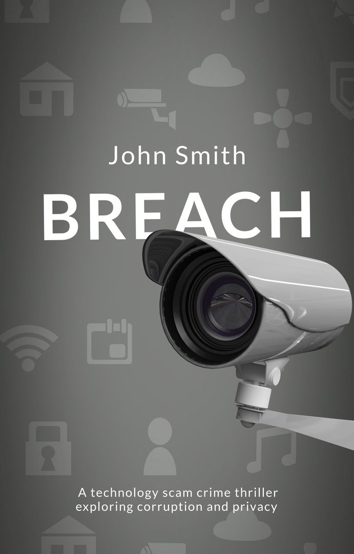 Suspenseful Novel Concept Featuring Surveillance Camera and Privacy Themes