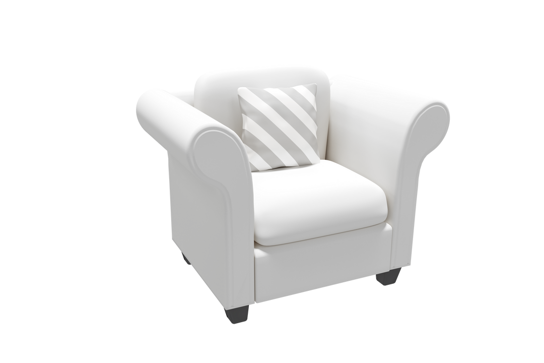 White Armchair Illustration on Transparent Background - Download Free Stock Images Pikwizard.com