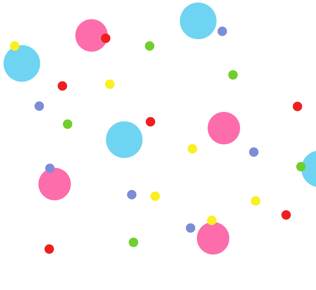 Colorful Abstract Dots on Transparent Background Illustration