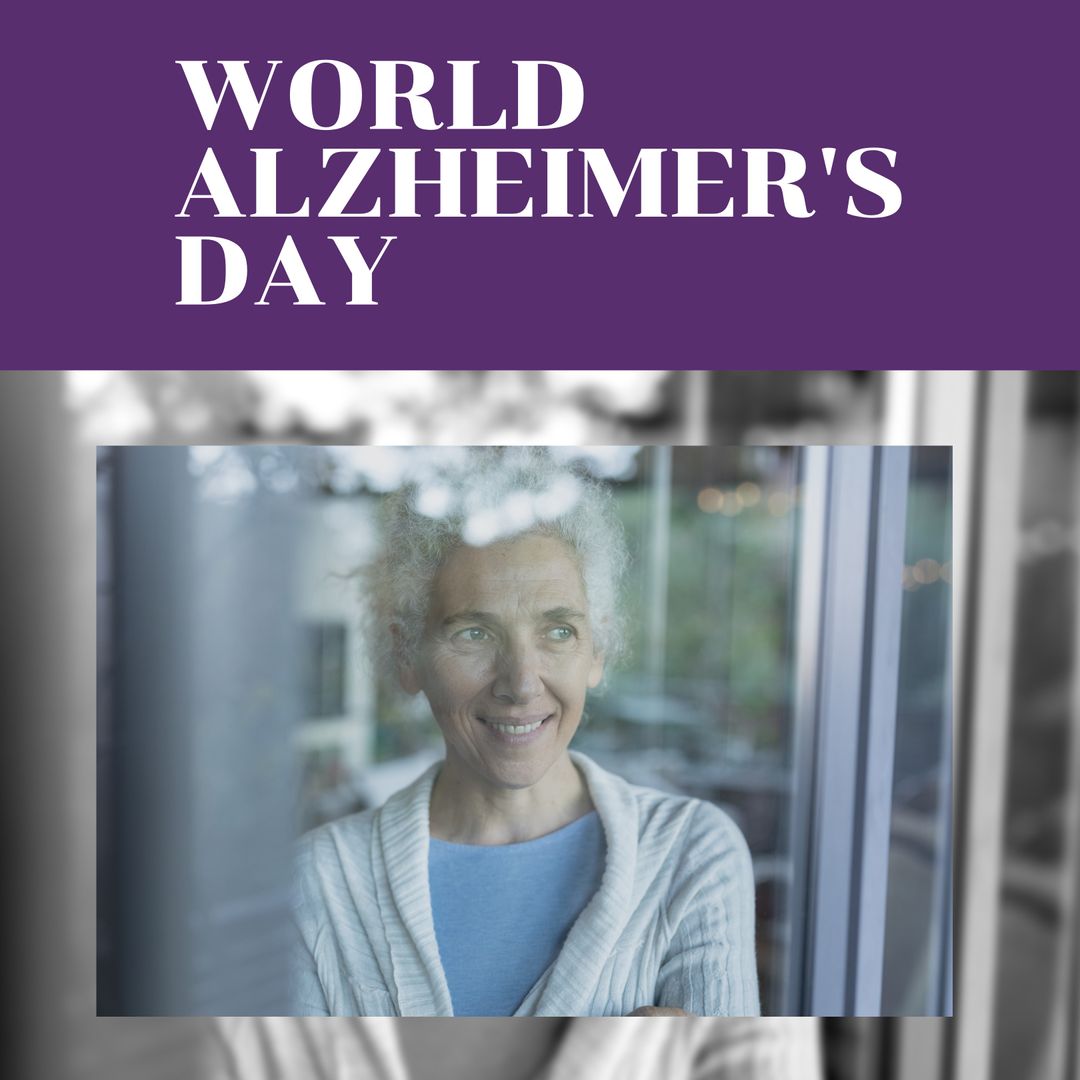 Senior Woman Reflective for World Alzheimer's Day Awareness