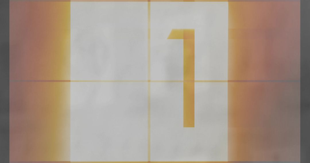 Retro Film Countdown with Glowing Effect