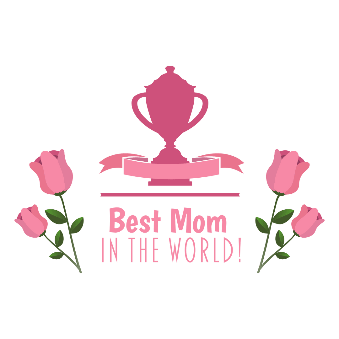 Transparent Mother's Day Illustration with Roses and Cup