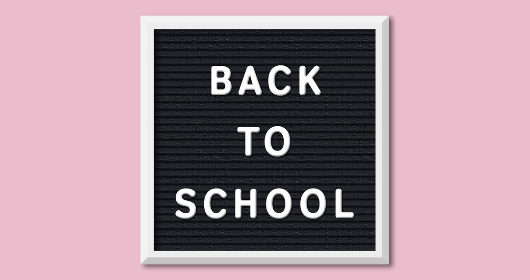 Back to School Announcement Sign on Pink Background - Free Images, Stock Photos and Pictures on Pikwizard.com