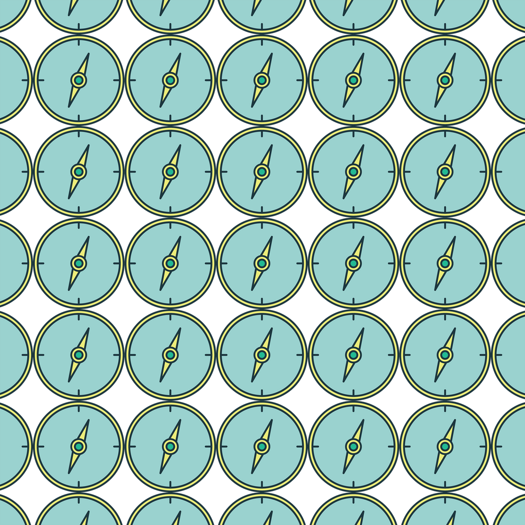 Seamless Pattern of Green Compasses on Transparent Background, Isolated Vector Illustration - Download Free Stock Images Pikwizard.com