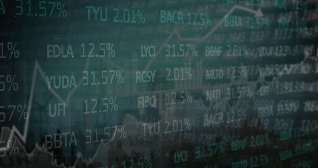 Financial Data and Cityscape Innovation Concept