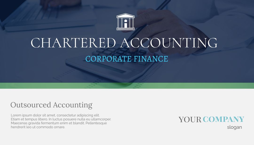 Chartered Accounting Service Advertisement with Professional Corporate Design - Download Free Stock Templates Pikwizard.com