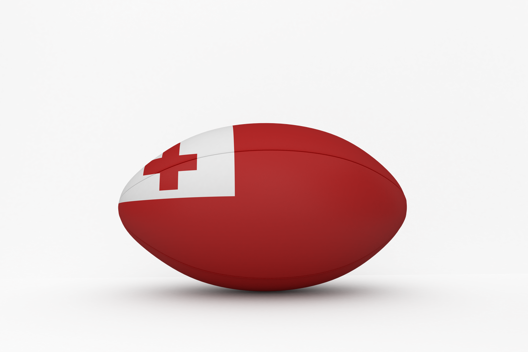 Rugby Ball with Tonga Flag on Transparent Background Illustrating Sports and National Pride - Download Free Stock Images Pikwizard.com