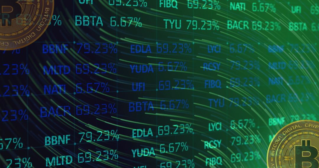 Cryptocurrency and Finance Integration Displayed in Digital Space