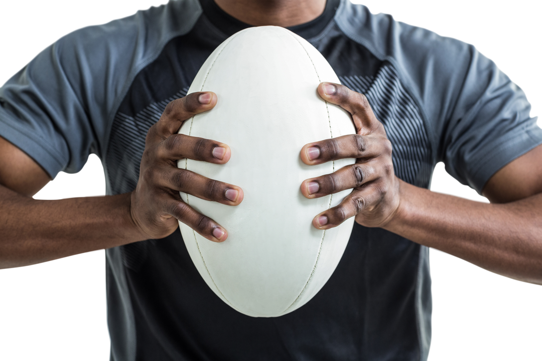 Rugby player holding rugby ball on transparent background - Download Free Stock Images Pikwizard.com