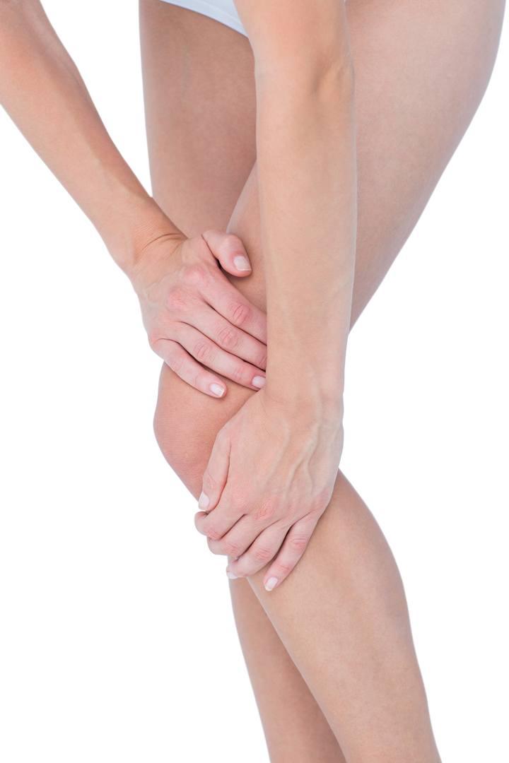 Transparent Image of Woman Holding Knee in Pain - Download Free Stock Images Pikwizard.com