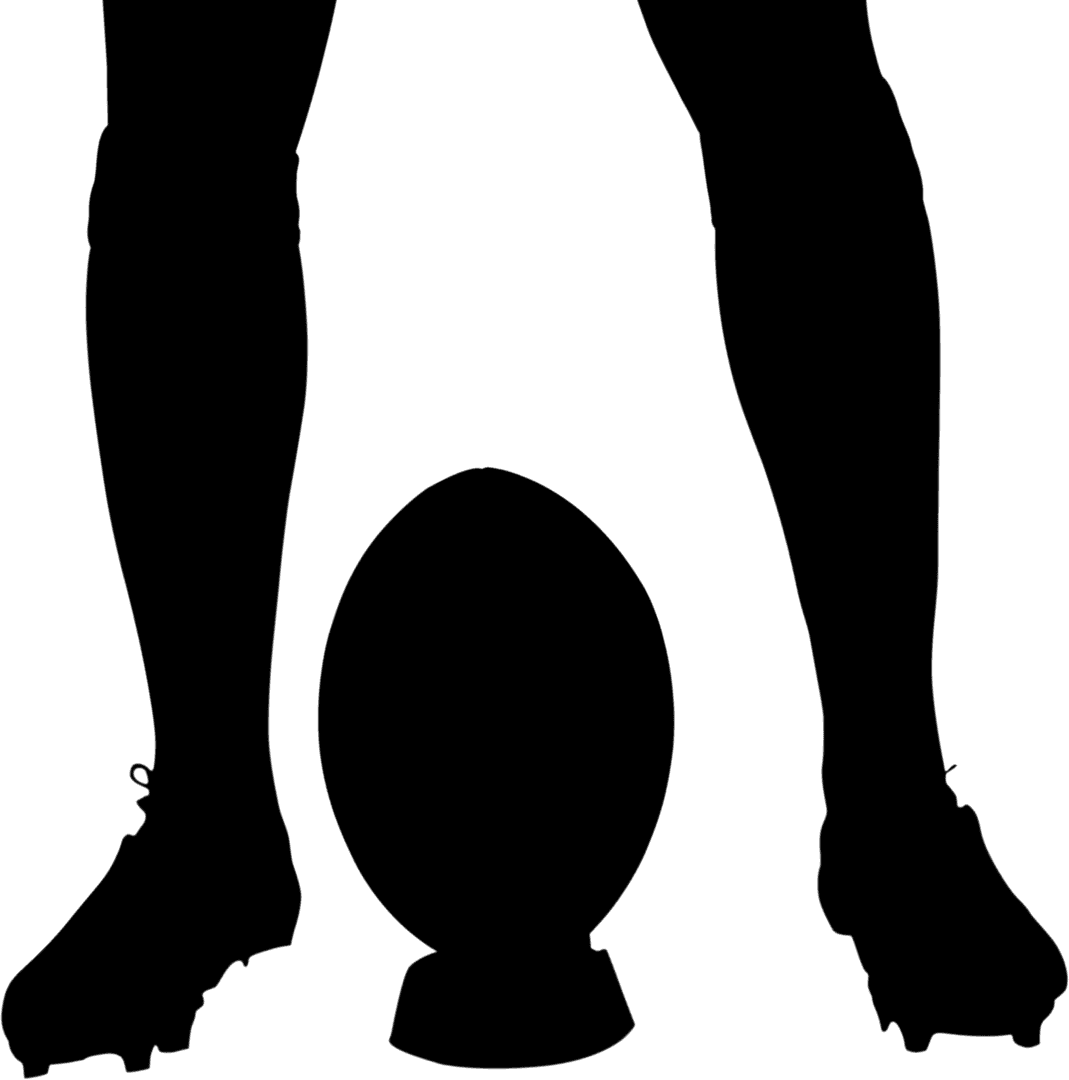 Transparent Vector Illustration of Rugby Player Holding Ball