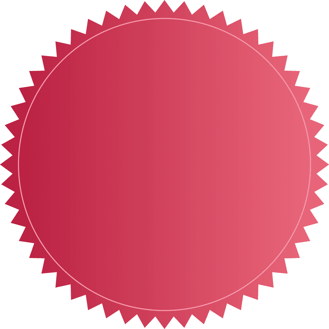 Transparent Red Circle Badge with Copy Space