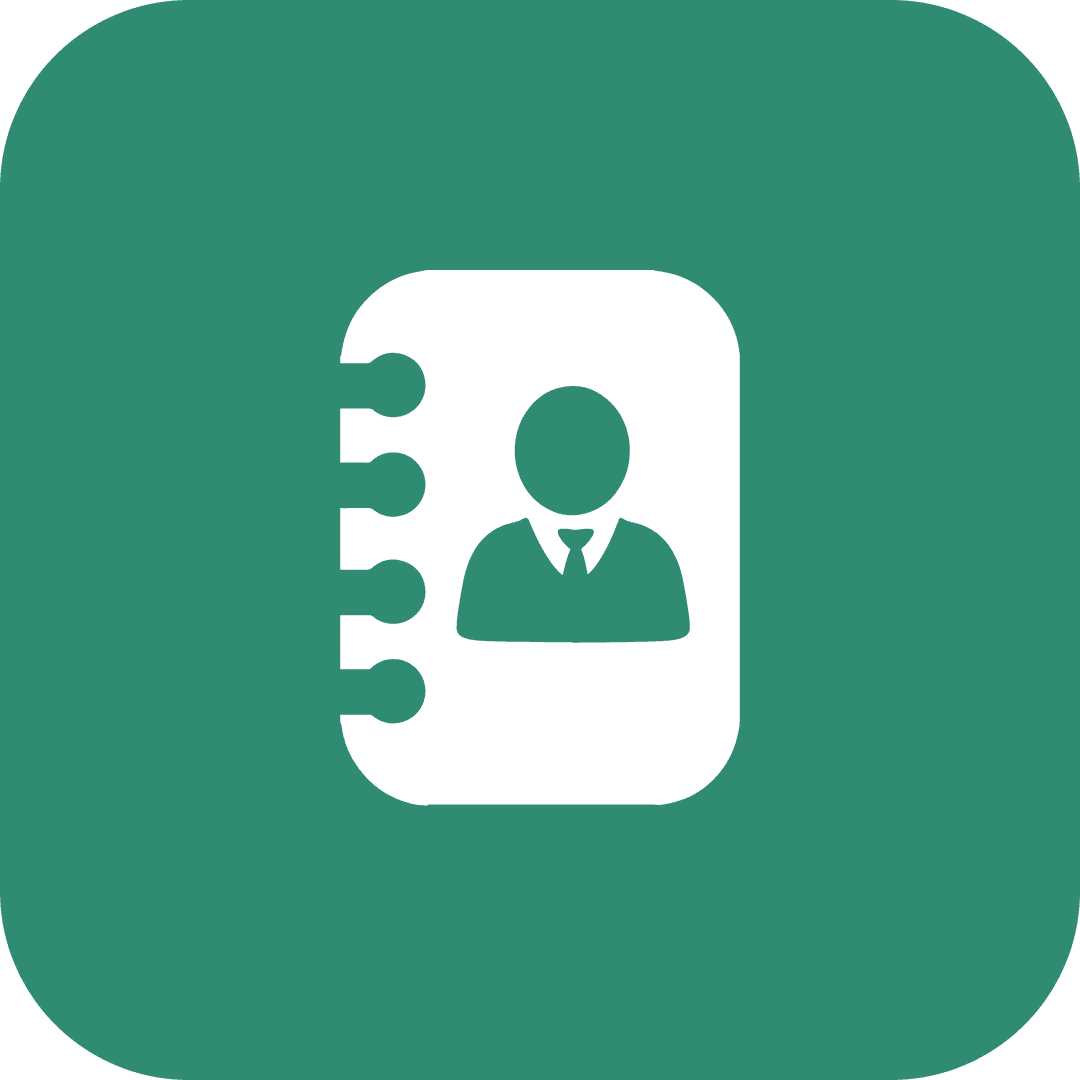 Contact Notebook Communication Icon on Transparent Background Brings Clarity