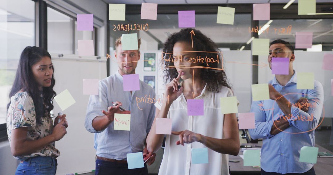 Creative Team Collaboration Brainstorming in Modern Office