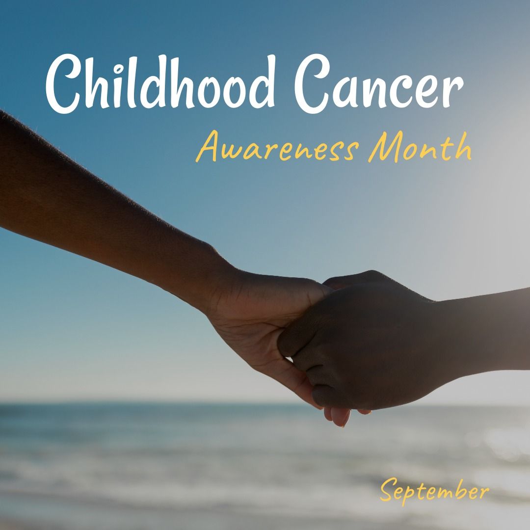 Multiracial children holding hands against sea and childhood cancer awareness month with september - Download Free Stock Templates Pikwizard.com