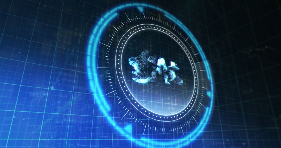 Digital UAH Currency Processing in Futuristic Interface