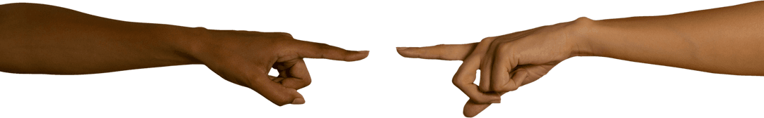 Transparent Touching Fingers Conveying Connection