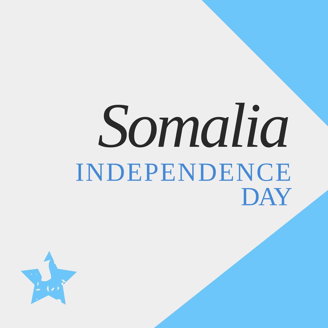 Somalia Independence Day Celebration with Star Symbol