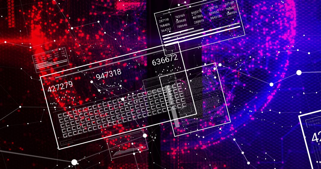 Futuristic Cloud Computing and Data Processing Visualization