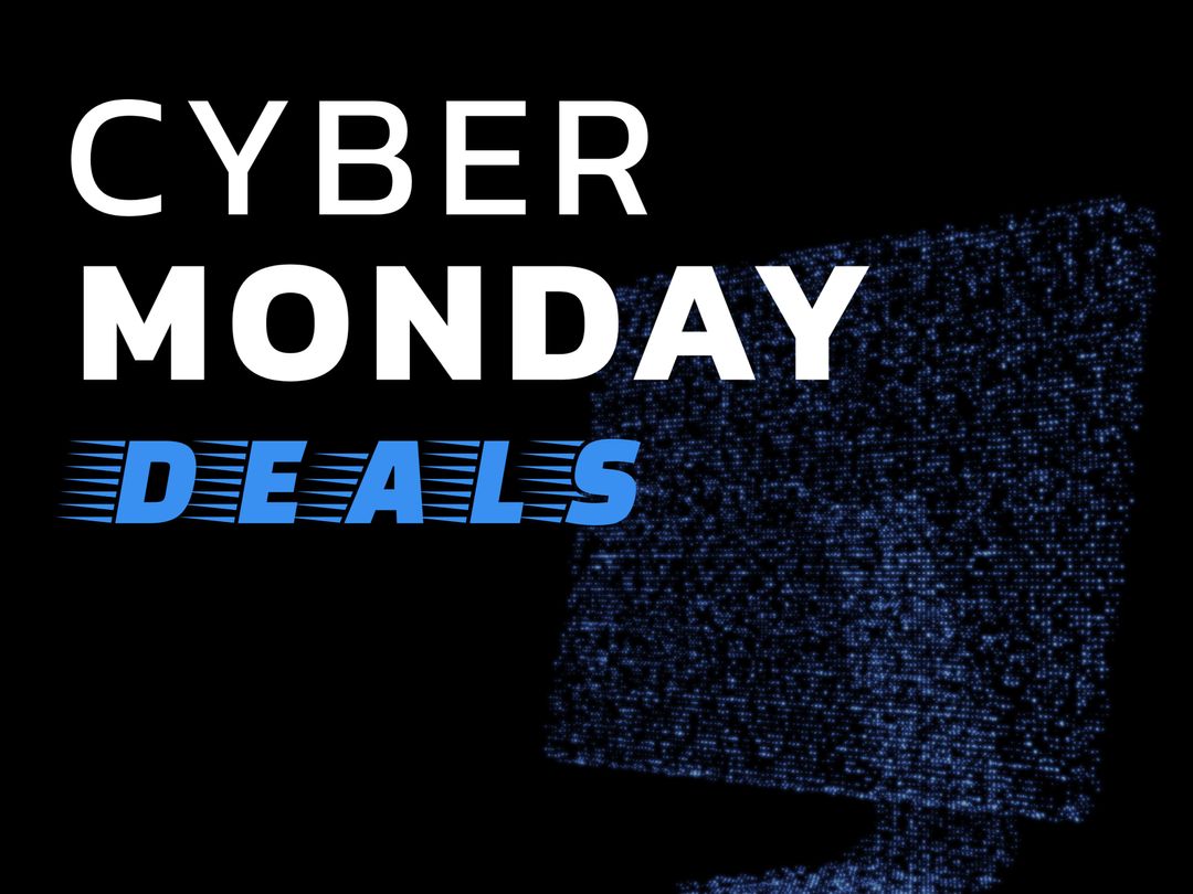 Cyber Monday Deals Digital Promotion with Futuristic Text