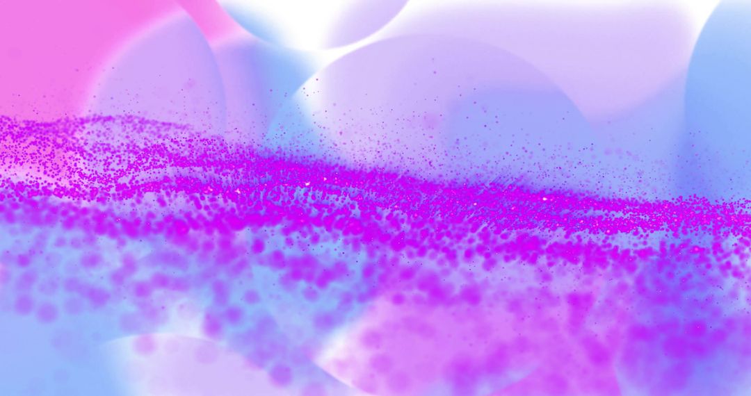 Vibrant Pink and Purple Particles Composing Wave Patterns