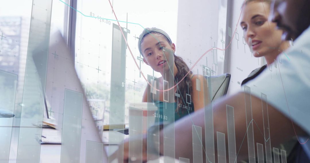 Diverse Team Analyzing Digital Business Data Trends