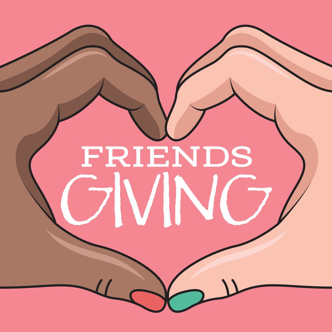 Friendship and Gratitude Celebration with Heart-Shaped Hands