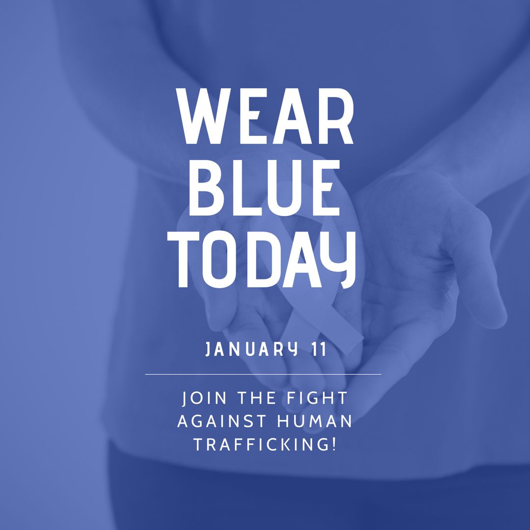 Wear Blue for Human Trafficking Awareness