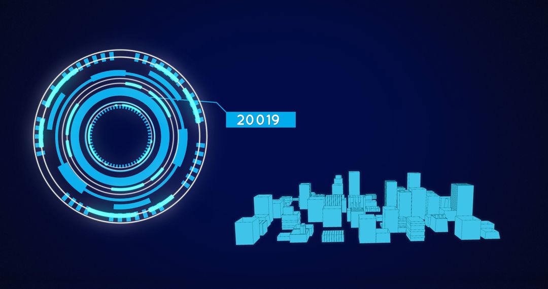 3D City Model with Digital Data Interface and Target Scope