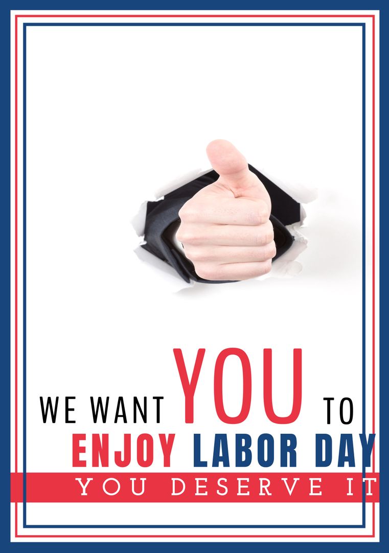 Thumbs Up for Labor Day Celebration and Appreciation