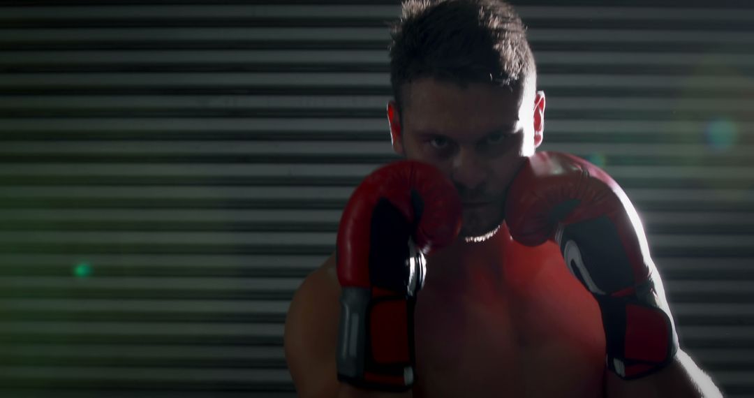 Determined Male Boxer Training with Intense Focus - Free Images, Stock Photos and Pictures on Pikwizard.com