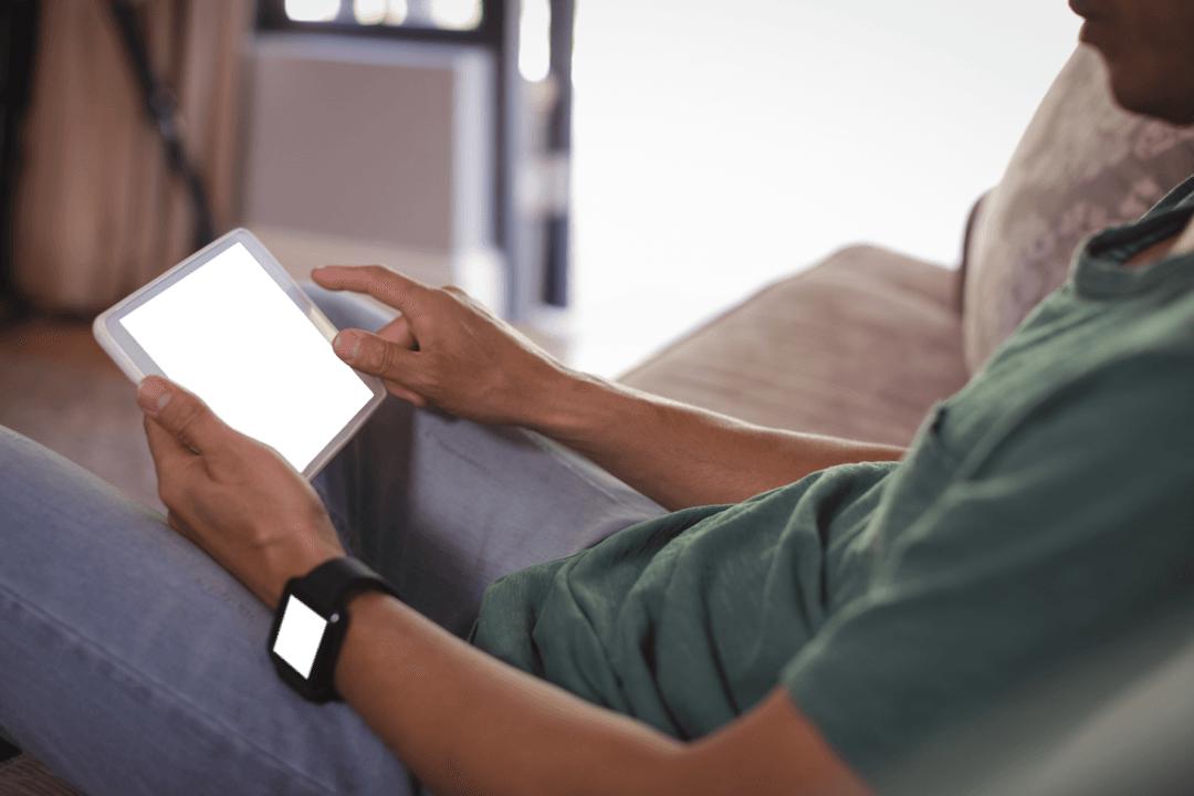 Transparent Mockup Tablet Display for Home Leisure