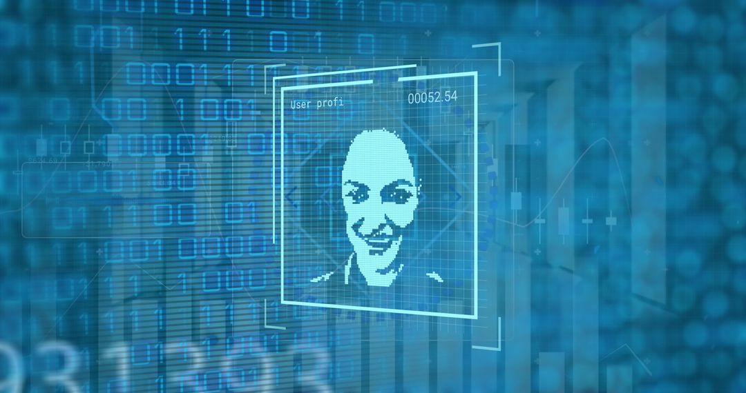 Digital Interface over Data Stream Illustrating Analysis Process