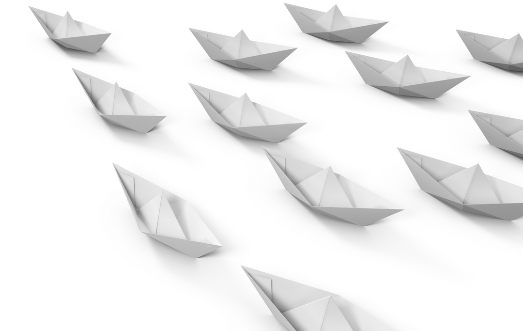 High Angle Transparent View of Paper Boats on White Water Background - Download Free Stock Images Pikwizard.com