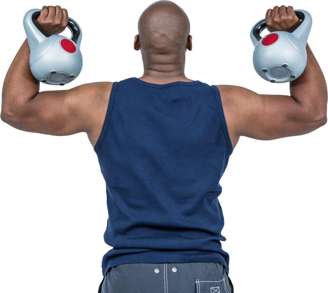 Transparent Muscular Man Exercising Kettlebell Fitness Concept - Download Free Stock Images Pikwizard.com