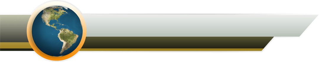 Globe with Elegant Banner on Transparent Background for News and Visual Content