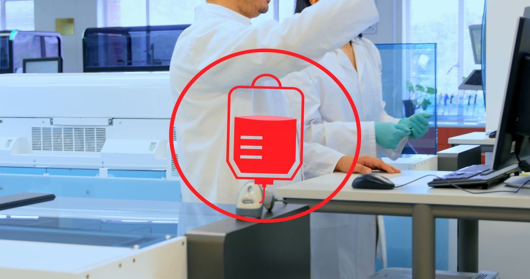 Diverse Scientists Engaging with Digital Interface in Research Laboratory