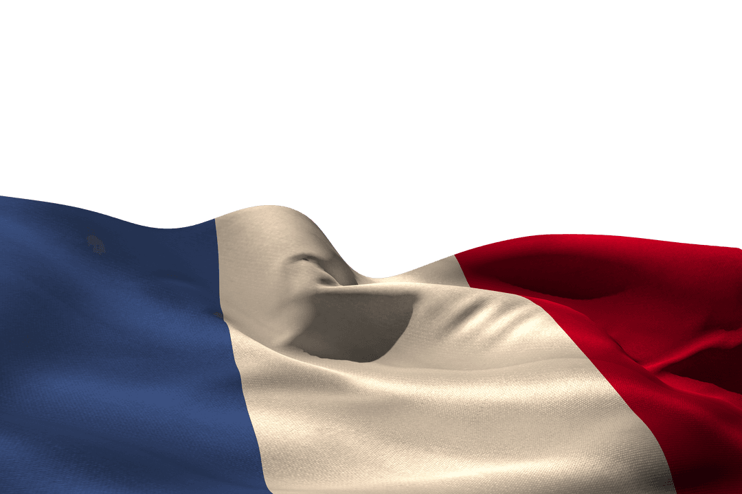 Waving French Flag Illustration on Transparent Background - Download Free Stock Images Pikwizard.com