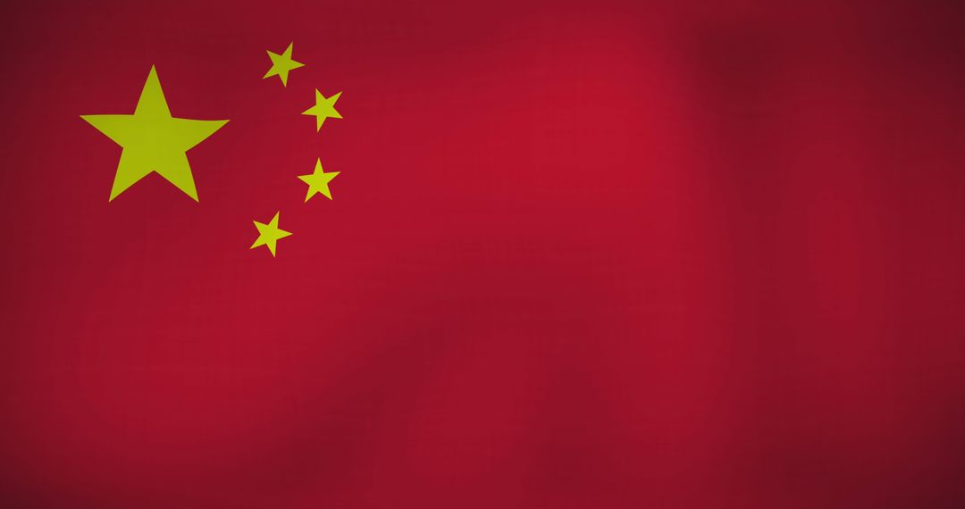 China Flag with Inflation Concept Text Overlay