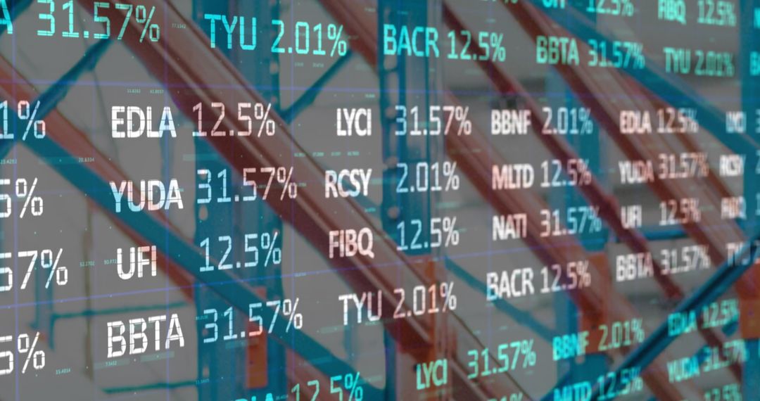 Digital Data Overlay on Warehouse Interior