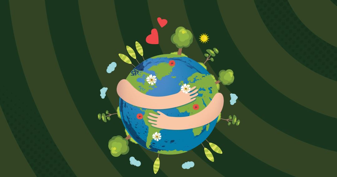 Hands Embracing Earth Representing Environmental Care