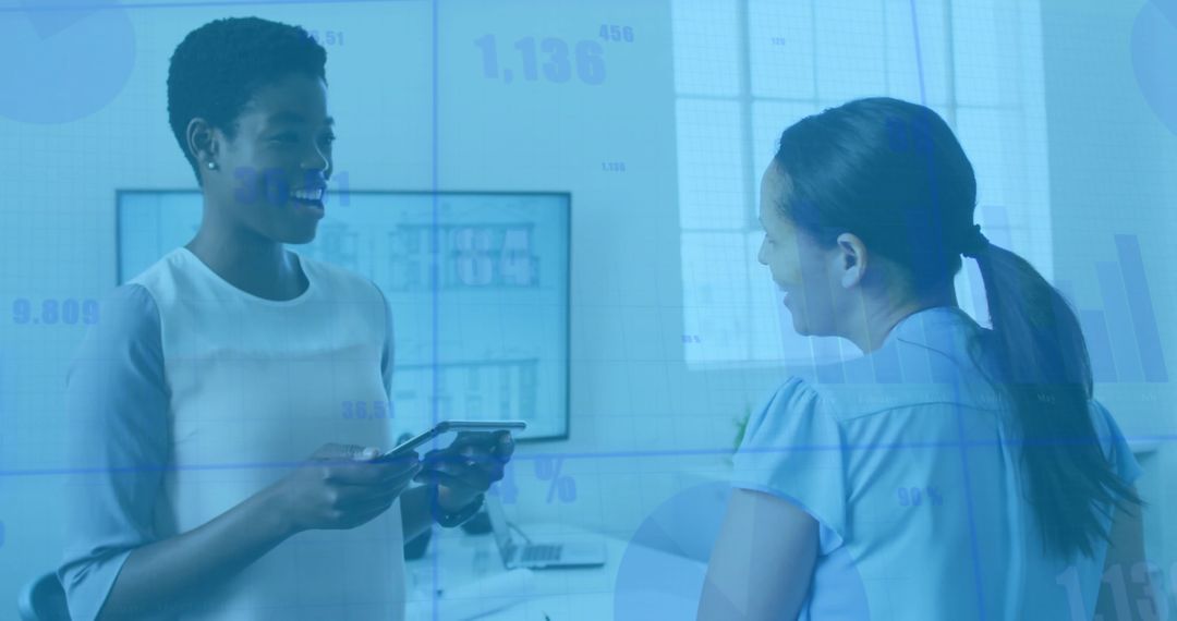 Diverse Professionals Collaborating in Data-Driven Environment