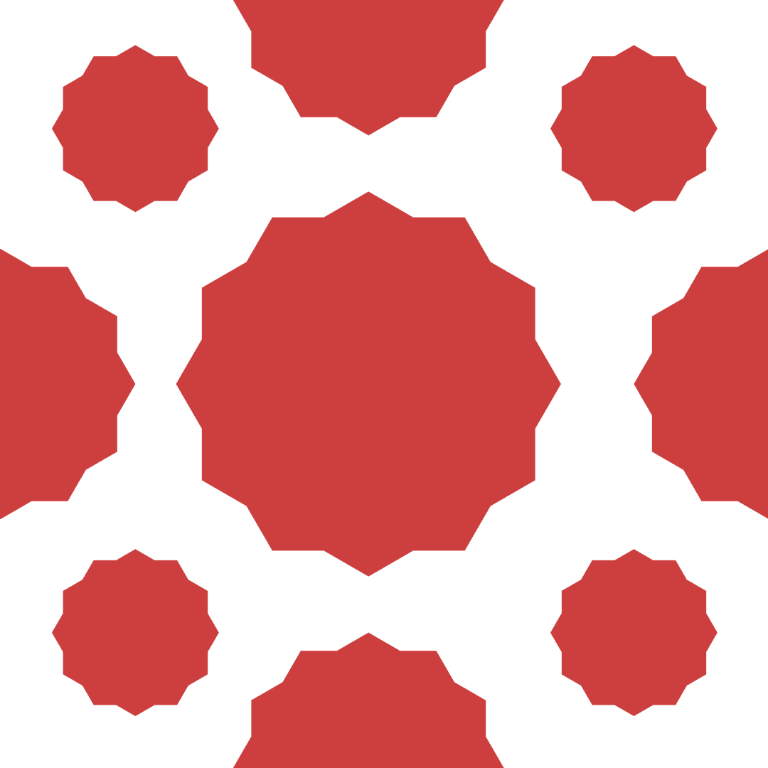 Geometric Red Shapes on Transparent Background