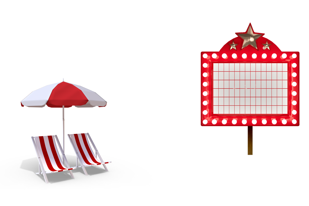 Transparent Deck Chairs Parasols Marquee Board - Download Free Stock Images Pikwizard.com